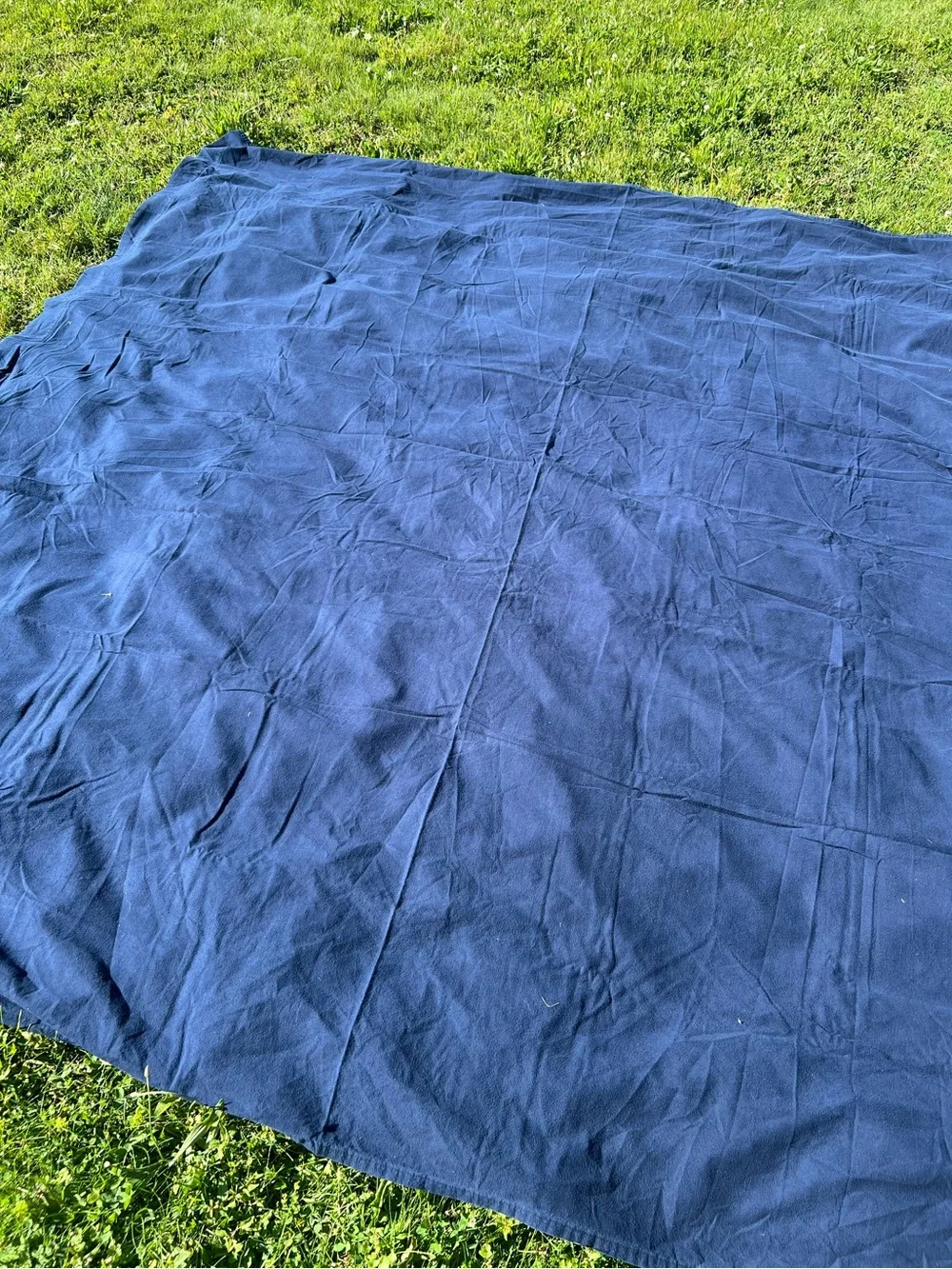 King Top Sheet Franco Cotton Flannel Navy Blue
